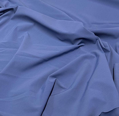 Nylon Spandex Tricot Solid Swimwear Activewear Fabric  By The Yard Denim Blue Shades Hue