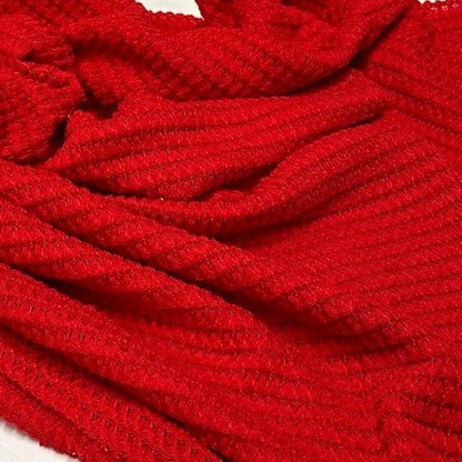 Open Weave Chunky Waffle Sweater Knit Fabric By The Yard | 250GSM Bright Colors #3