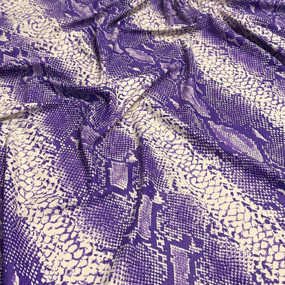 4 Way Stretch Print Nylon Spandex Fabric By The Yard Tricot Swim Wear Bikini Active Wear Snake Skin Reptile Anaconda Beige Tan Black