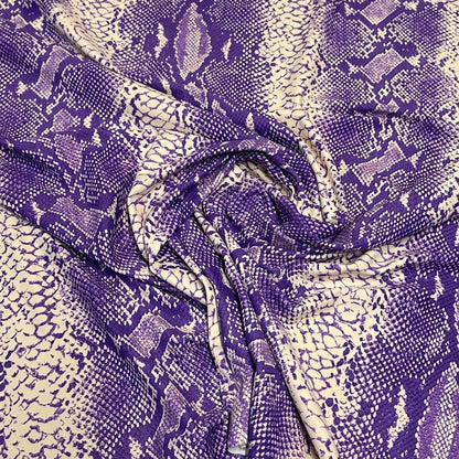 4 Way Stretch Print Nylon Spandex Fabric By The Yard Tricot Swim Wear Bikini Active Wear Snake Skin Reptile Anaconda Beige Tan Black