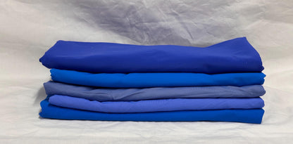 Nylon Spandex Tricot Solid Swimwear Activewear Fabric  By The Yard Blue Shades