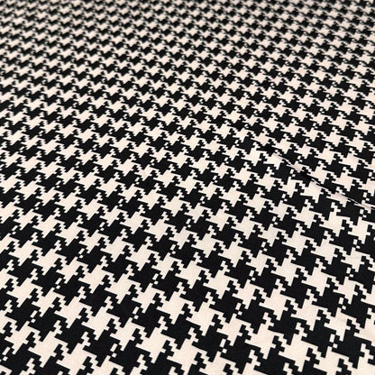 4 Way Stretch Print Nylon Spandex Fabric By The Yard Tricot Swim Wear Bikini Active Wear White Black Houndstooth Print