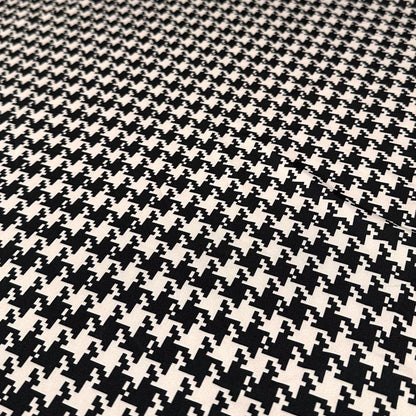 4 Way Stretch Print Nylon Spandex Fabric By The Yard Tricot Swim Wear Bikini Active Wear White Black Houndstooth Print