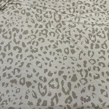 French Terry Spandex 2 Way Stretch Terry Knit Poly Rayon Spandex Leopard Animal Print