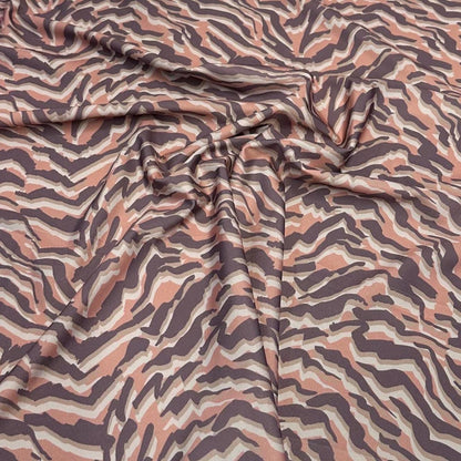 4 Way Stretch Print Nylon Spandex Fabric By The Yard Tricot Swim Wear Bikini Active Wear Zebra Animal Print Multi Color Blue Green