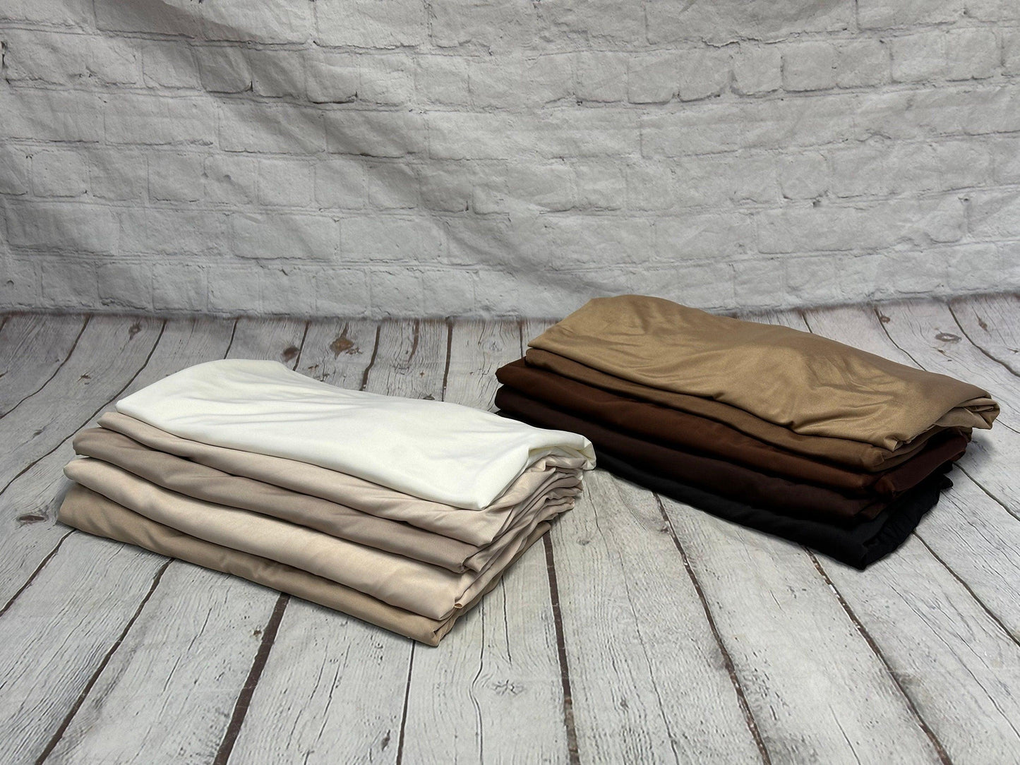 Venezia 4 Way Flowy Polyester Spandex Knit Fabric By The Yard Dresses, Skirts, Lingerie, intimates, Swim Wear, Lining,  BodyCon Neutral Tone
