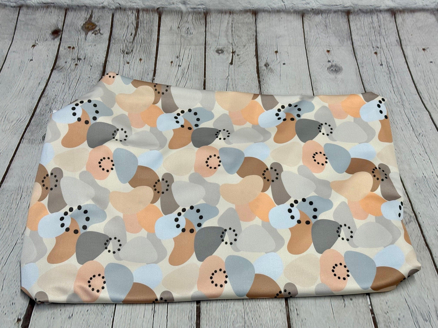 4 Way Stretch Print Spandex Fabric The Yard Tricot Swim Wear Bikini Boho Neutral Abdtract Fall Rustic Geometric Print 280 GSM