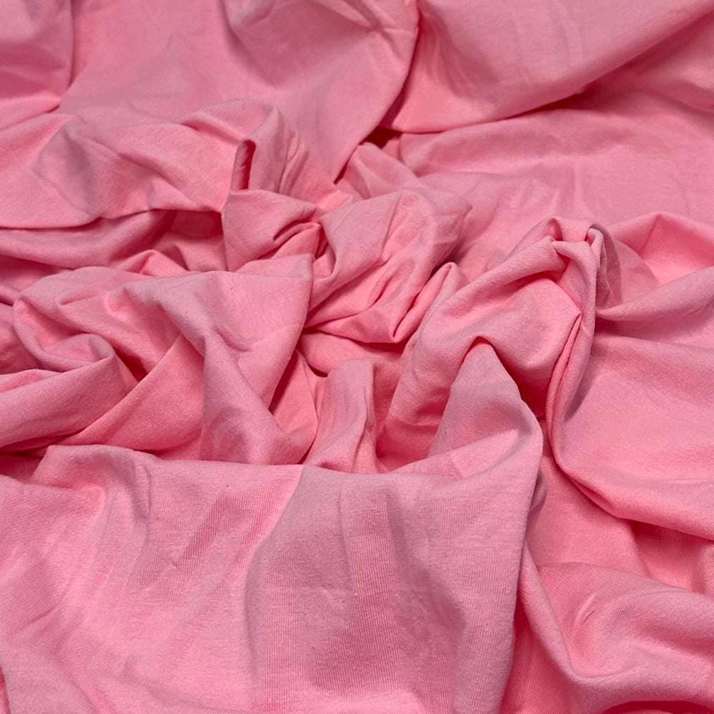 4-Way Stretch Soft Cotton Spandex Fabric Jersey Knit | Bestseller | Fabric By The Yard | Pastel Colors