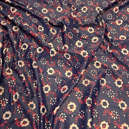 4 Way Stretch Print Nylon Spandex Fabric By The Yard Tricot Swim Wear Bikini Active Wear Geometric Shape Abstract Purple Red