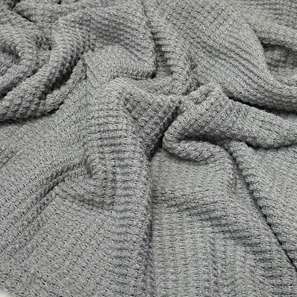 Open Weave Chunky Waffle Sweater Knit Fabric By The Yard | 250GSM Base Colors #2
