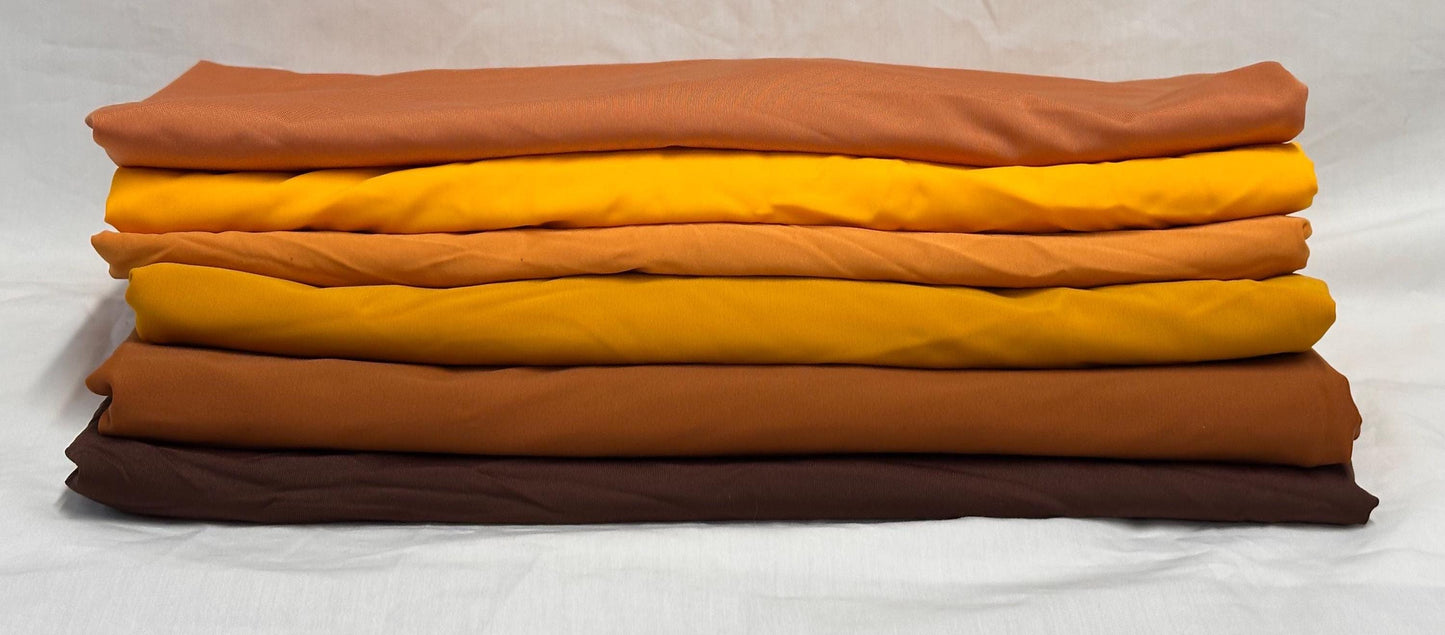 Nylon Spandex Tricot Solid Swimwear Activewear Fabric  By The Yard Dark Yellow Mustard Hues