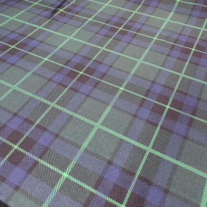 4 Way Stretch Assorted Print Nylon Spandex Fabric By The Yard Tricot Swim Wear Bikini Active wear Black Green Plaid Print 280 GSM