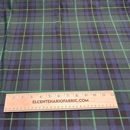 4 Way Stretch Assorted Print Nylon Spandex Fabric By The Yard Tricot Swim Wear Bikini Active wear Black Green Plaid Print 280 GSM