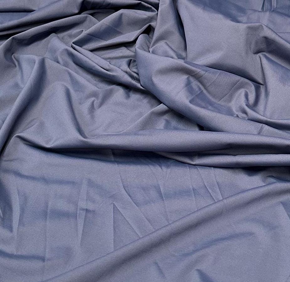 Nylon Spandex Tricot Solid Swimwear Activewear Fabric  By The Yard Denim Blue Shades Hue