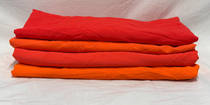 Nylon Spandex Tricot Solid Swimwear Activewear Fabric  By The Yard Orange Coral Hues