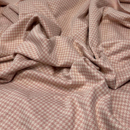 2 Way Stretch Double Knit Houndstooth Polyester Spandex Fabric By The Yard Grey Black