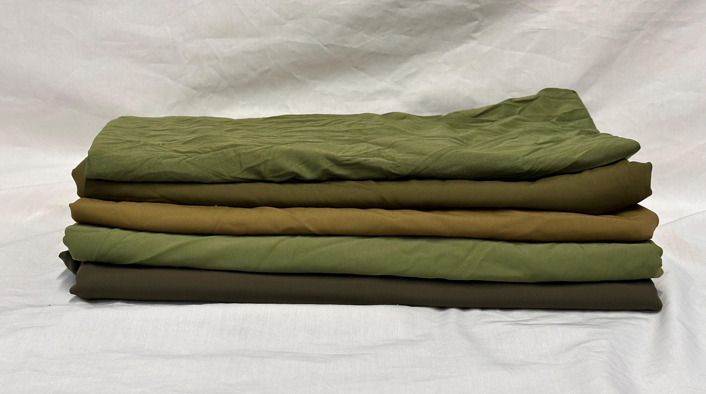Nylon Spandex Tricot Solid Swimwear Activewear Fabric  By The Yard  Olive Color Hue
