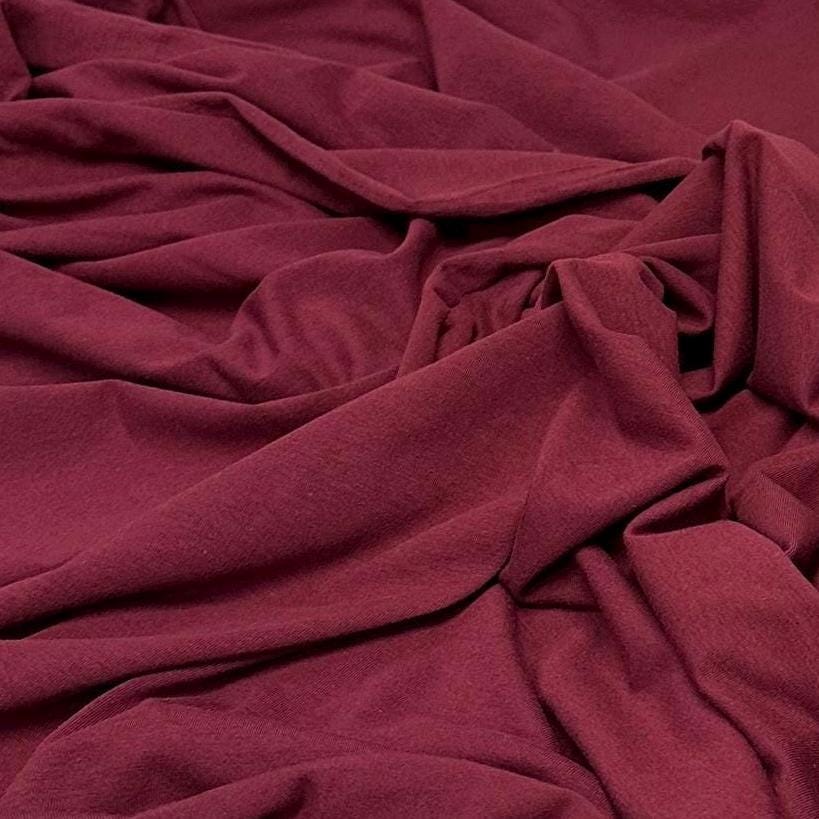 4-Way Stretch Soft Cotton Spandex Fabric Jersey Knit | Bestseller | Fabric By The Yard | Fall Colors