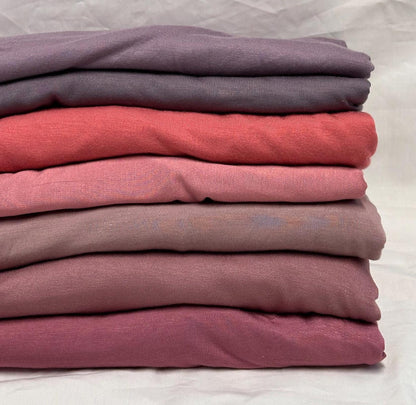 New Colors! 4-Way Stretch Bamboo Fabric| Soft Bamboo Spandex | Fabric By The Yard | For Dresses, Cardigans and Blouses | Dusty Purple Hues