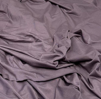 New Colors! 4-Way Stretch Bamboo Fabric| Soft Bamboo Spandex | Fabric By The Yard | For Dresses, Cardigans and Blouses | Dusty Purple Hues