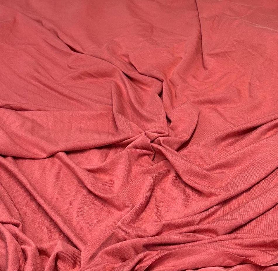 New Colors! 4-Way Stretch Bamboo Fabric| Soft Bamboo Spandex | Fabric By The Yard | For Dresses, Cardigans and Blouses | Dusty Purple Hues