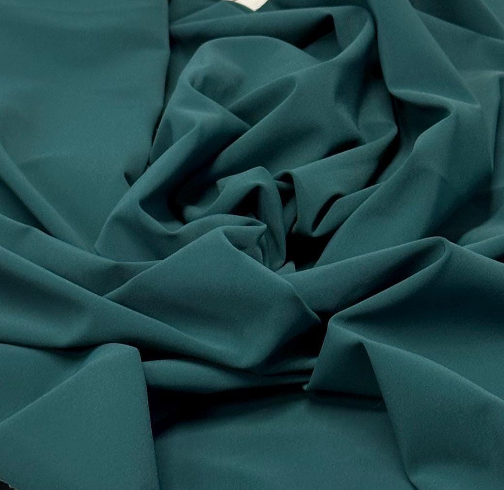 Nylon Spandex Tricot Solid Swimwear Activewear Fabric  By The Yard  Blue/Green Color Hue