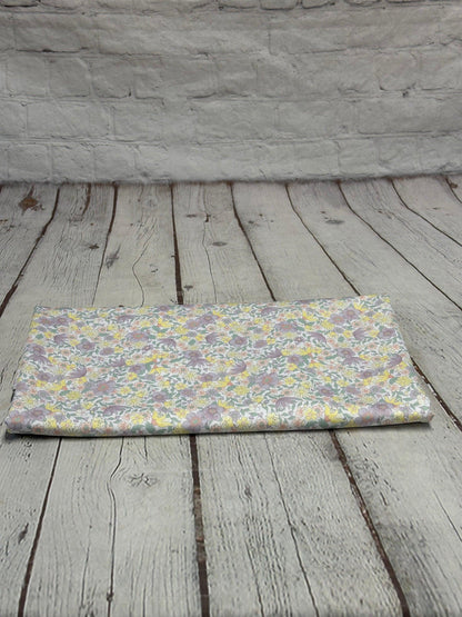 4 Way Stretch Tricot Print Spandex Fabric By The Yard Tricot Swim Wear Bikini Soft Pastel Small Ditsy Flower Foral Lilac Yellow Daisy
