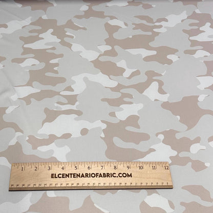 4 Way Stretch Print Nylon Spandex Fabric By The Yard Tricot Swim Wear Bikini Active Wear Tan Nude Camouflage Army Print 280 GSM