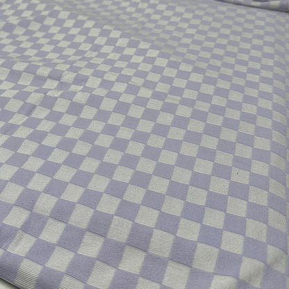4 Way Stretch Print Nylon Spandex Fabric By The Yard Swim Wear Bikini Active Wear Lavender Checkered Speed Check
