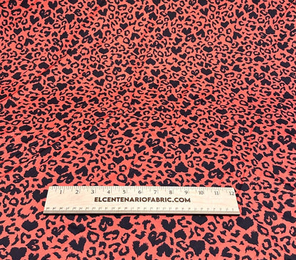 4 Way Stretch Print Nylon Spandex Fabric By The Yard Tricot Swim Wear Bikini Active Wear Leopard Animal Print 280 GSM