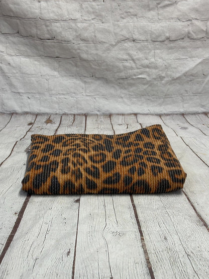 NEW PRINT! Animal Leopard Cheetah Texture Street  Rib Wave Knit Spandex Fabric By The Yard Urban Rib Cable Knit Spandex Texture Knit