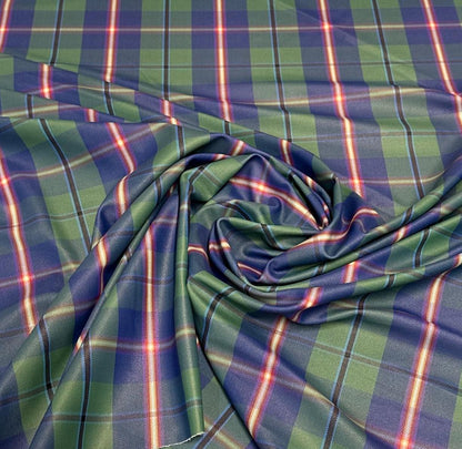 4 Way Stretch Assorted Print Nylon Spandex Fabric By The Yard Tricot Swim Wear Bikini Activewear Swim Green Blue Print Plaid Print