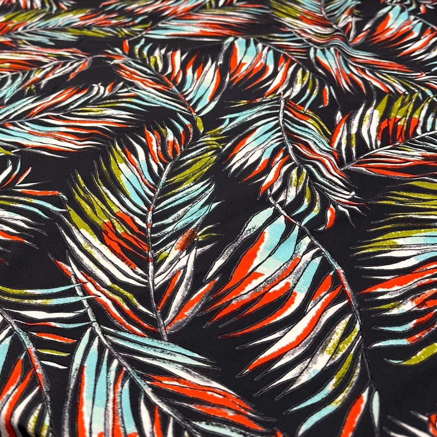 4 Way Stretch Print Nylon Spandex Fabric By The Yard Tricot Swim Wear Bikini Active Wear Tropical Leaf Floral Flower