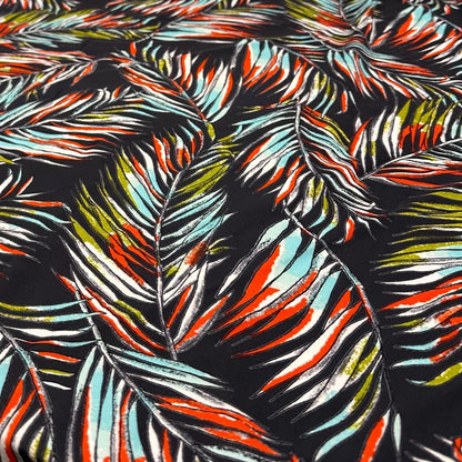 4 Way Stretch Print Nylon Spandex Fabric By The Yard Tricot Swim Wear Bikini Active Wear Tropical Leaf Floral Flower