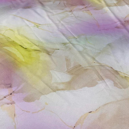 4 Way Stretch Print Nylon Spandex Fabric By The Yard Tricot Swim Wear Bikini Active Wear Acid Wave Tie Dye Lavender Lime