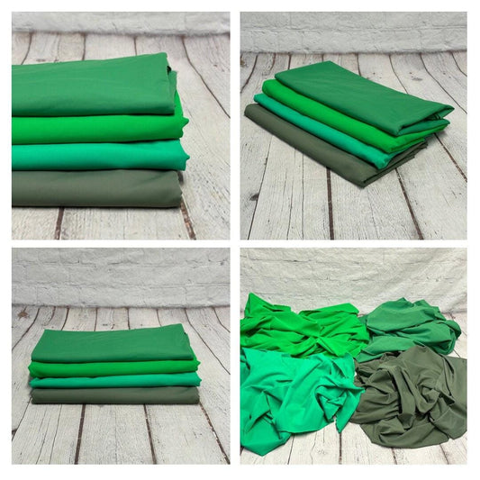 Nylon Spandex Tricot Solid Swimwear Activewear Fabric  By The Yard Green Color Hue