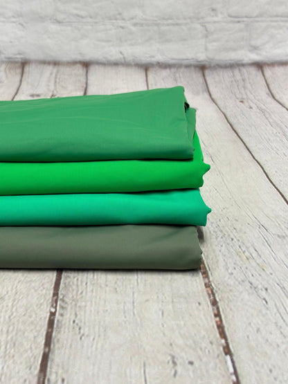 Nylon Spandex Tricot Solid Swimwear Activewear Fabric  By The Yard Green Color Hue