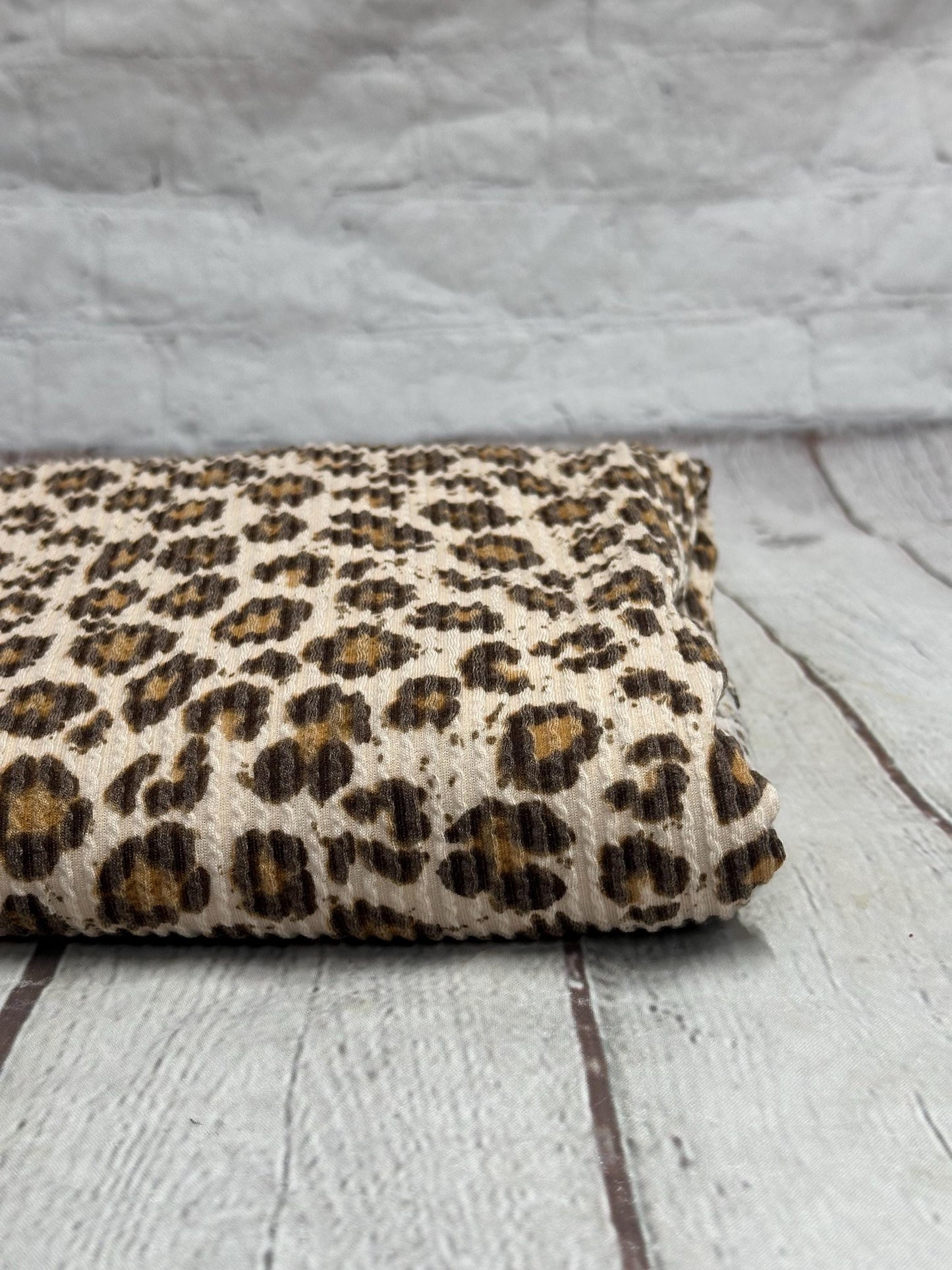 NEW PRINT! Animal Leopard Cheetah Texture Street  Rib Wave Knit Spandex Fabric By The Yard Urban Rib Cable Knit Spandex Texture Knit