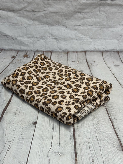 NEW PRINT! Animal Leopard Cheetah Texture Street  Rib Wave Knit Spandex Fabric By The Yard Urban Rib Cable Knit Spandex Texture Knit