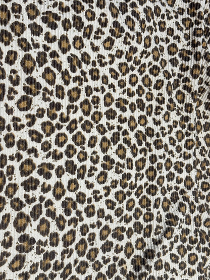 NEW PRINT! Animal Leopard Cheetah Texture Street  Rib Wave Knit Spandex Fabric By The Yard Urban Rib Cable Knit Spandex Texture Knit