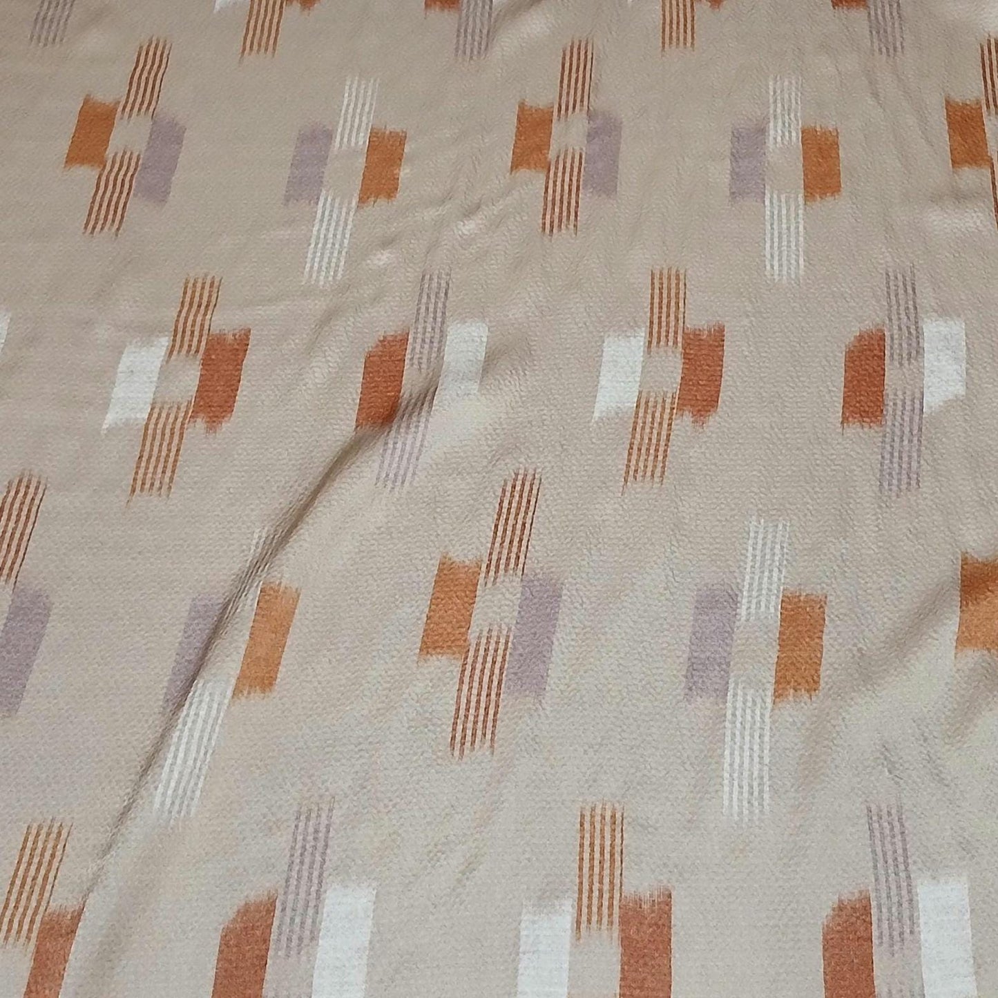 100% Silk Hammered Silk Charmeuse Solid Print Khaki Geometric Rust Silver Fabric By The Yard  52 inch