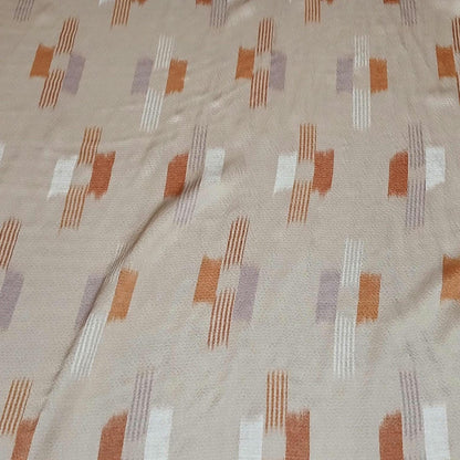 100% Silk Hammered Silk Charmeuse Solid Print Khaki Geometric Rust Silver Fabric By The Yard  52 inch
