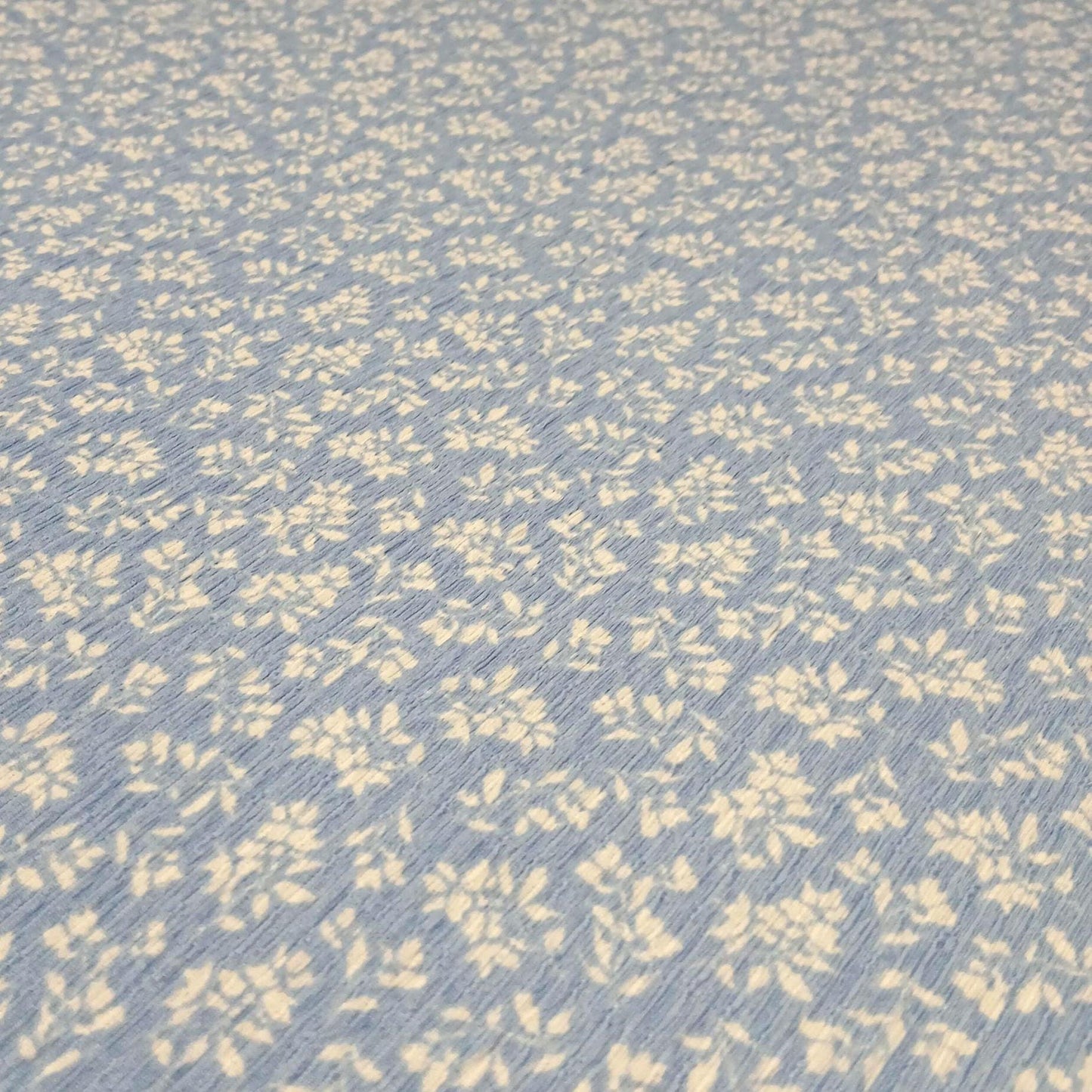 NEW PRINT! Jacquard Crepe Monotone Floral Texture Knit Spandex Fabric By The Yard Bubble Knit Spandex Texture Knit Blue Flower
