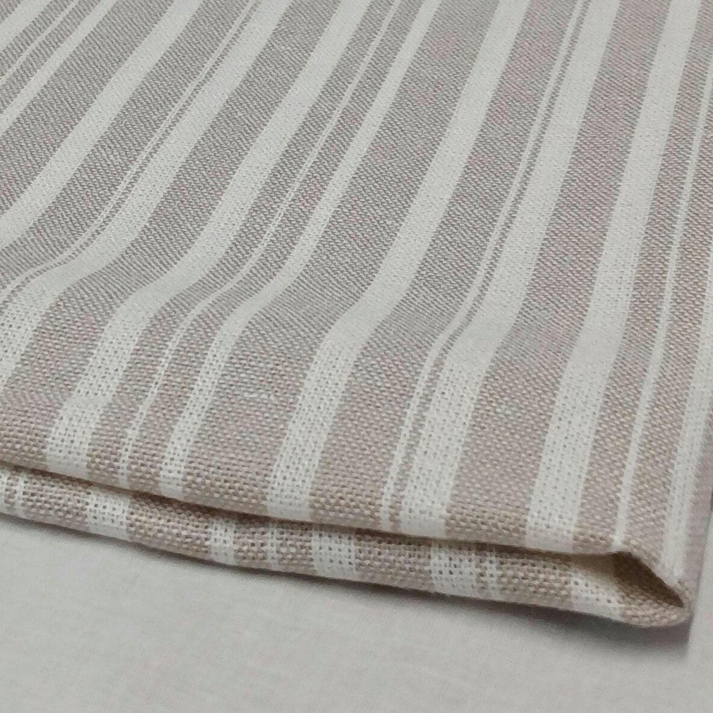Rayon Linen Blend Varigated Stripe Soft Woven Fabric By The Yard 240 GSM