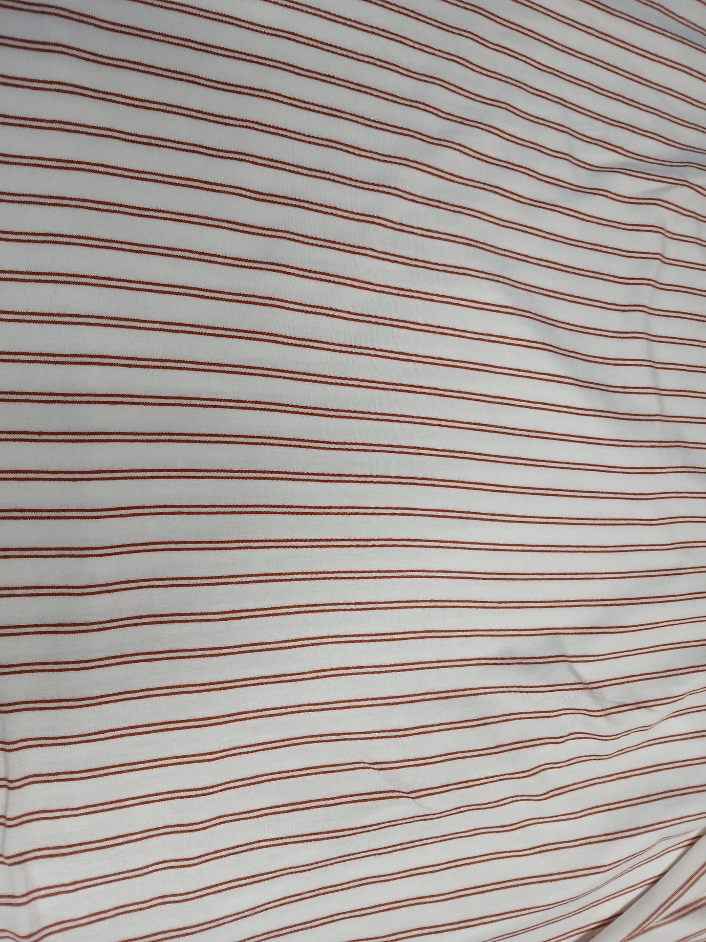 GREAT DEAL Rayon Spandex Jersey Knit Pin Stripes Fabric By The Yard 220GSM Rust