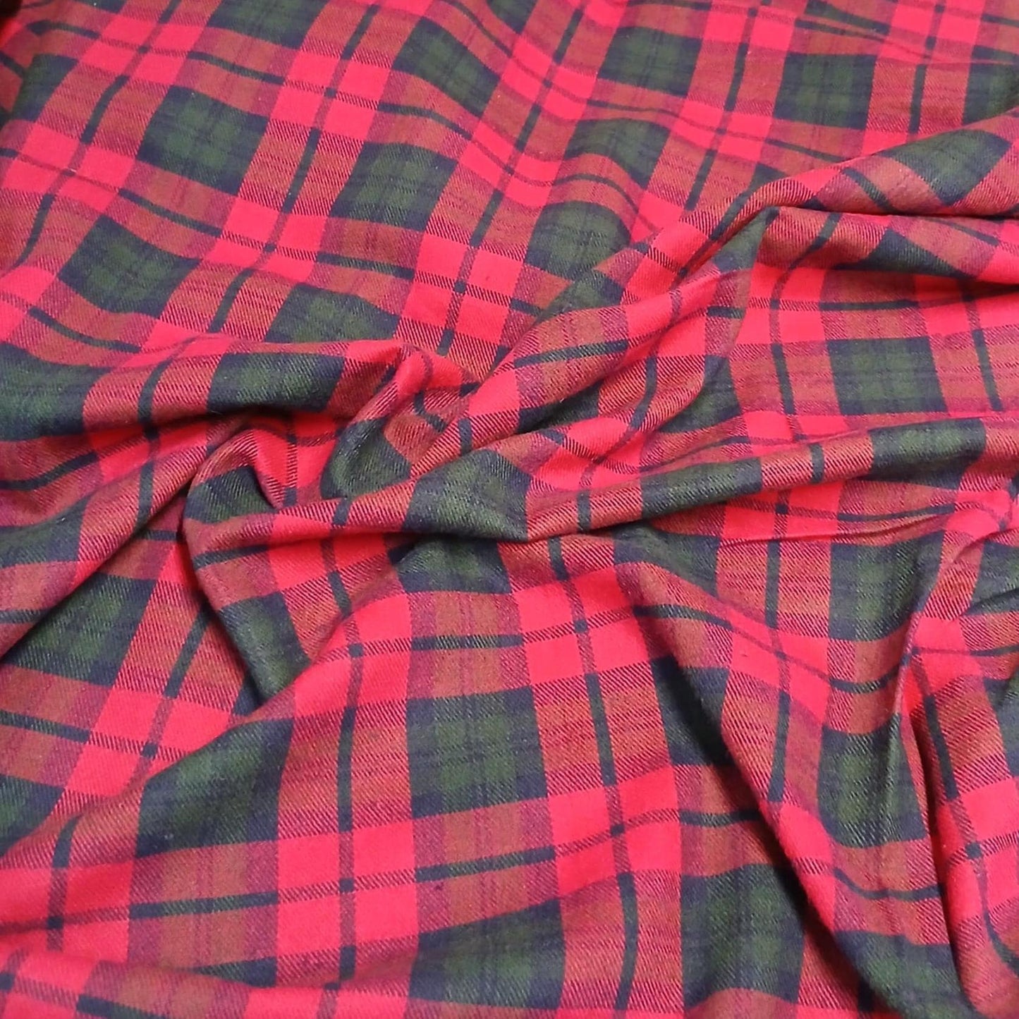 Christmas Buffalo Plaid Flannel Fabric  100% Cotton Gingham Checkered Material