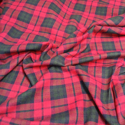 Christmas Buffalo Plaid Flannel Fabric  100% Cotton Gingham Checkered Material