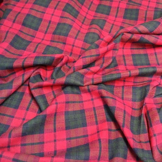 Christmas Buffalo Plaid Flannel Fabric  100% Cotton Gingham Checkered Material