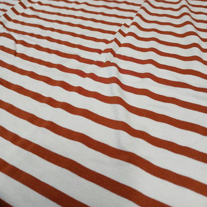 GREAT DEAL Rayon Spandex Jersey Knit Ivory Rust  Fabric By The Yard 220GSM Rust