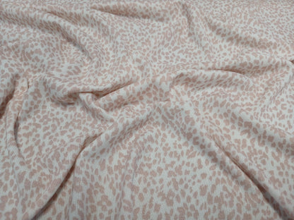 Premium Sweater Knit Mini Leaopard Animal Print Pink Cheetah Fabric By The Yard | 180 GSM Open Weave